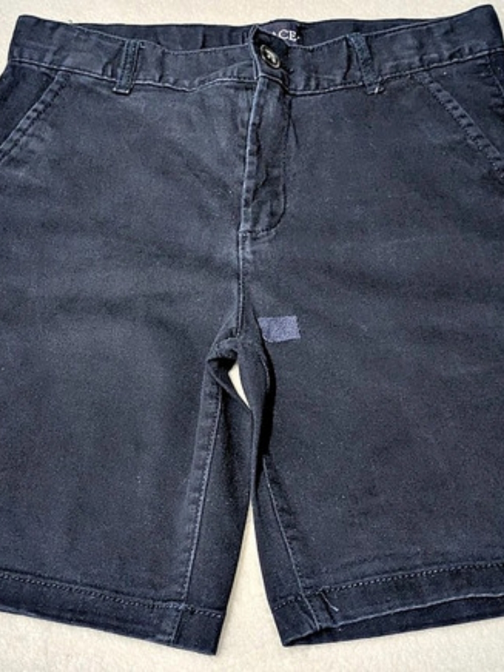 The Children's Place Boys Navy Blue Chino Uniform Shorts - Size 8 Husky
